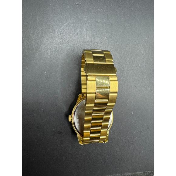 Armitron Gold Tone Stainless Steel Day & Date Watch 20/5496GP 43.8mm Working - Picture 8 of 10
